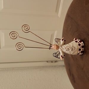 Angel statue and picture holder